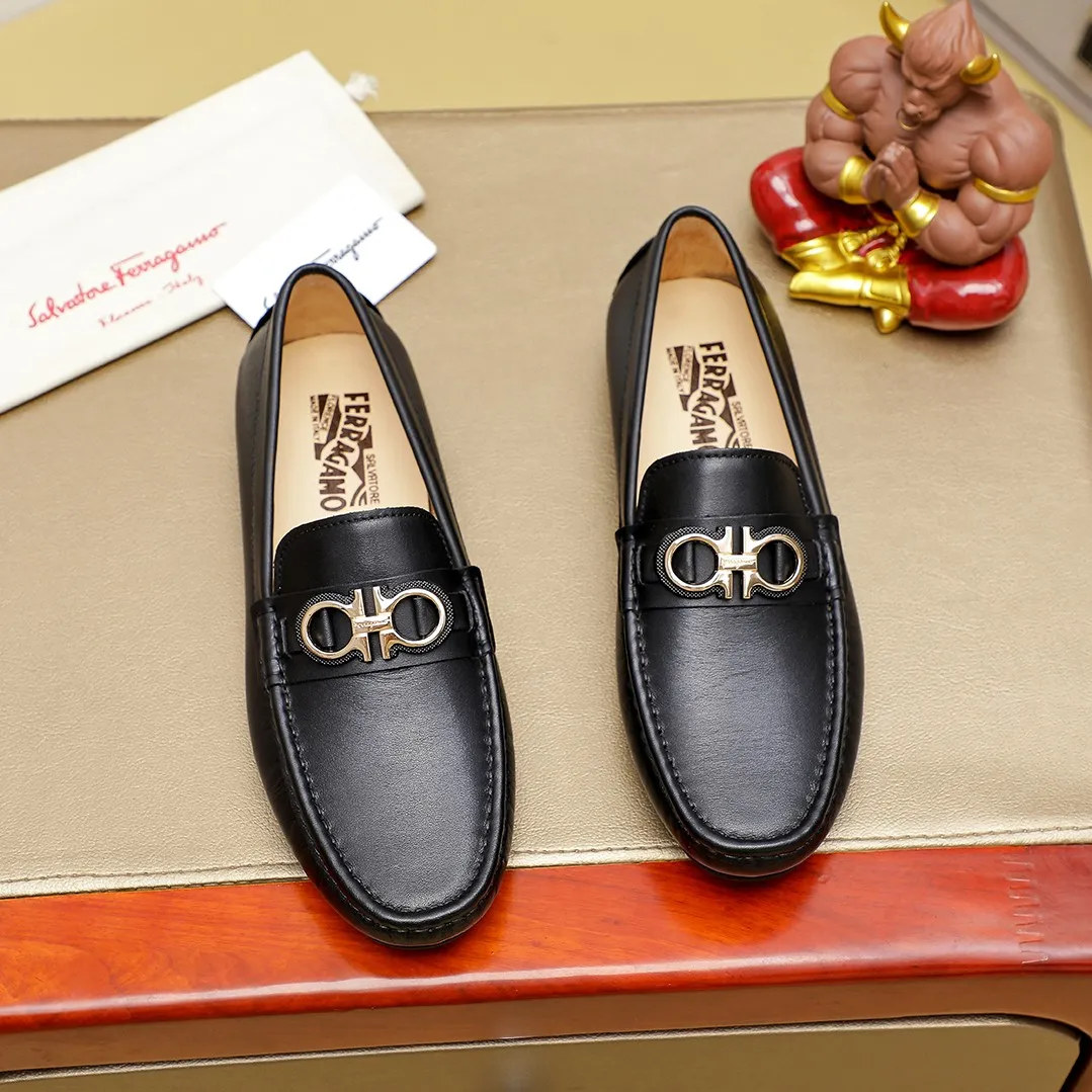 Men's shoes 💰360 🕷🕷【Ferragamo】Ferragamo Popular fashionable casual slip-on shoes🇨🇳Official website counter 1:1 production, original mold opening💯Good quality visible, imported high-end first-layer calfskin, luxurious pigskin lining🌿Very clear texture, high-quality waterproof, non-slip and wear-resistant outsole🎋High quality and low price, truly handmade🍓Color, code number 38-45
